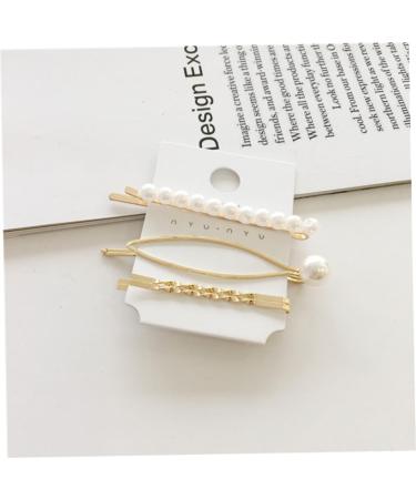 Beaupretty Set Pearl Hair Barrettes Pearl Hair Clip Pearl Hair Pin Bridal Hair Clip Handmade Hair Accessories Manual Headgear Bride - Buy Online on GoSupps.com