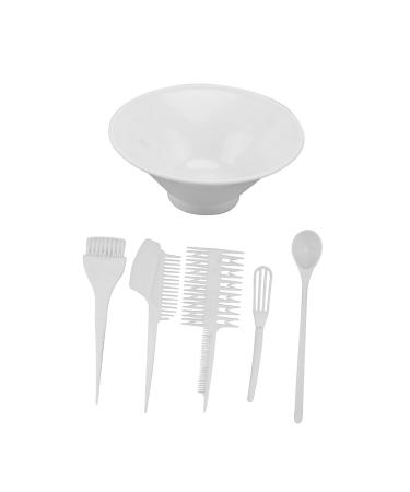 Ipetboom Set Hair Dying Brush Highlight Comb Hair Dye Color Brush Tinting Bowl Hair Dye Diy Tools Mixing Tint Bowl Dye Brush Comb Hair Coloring Kit Dye Hair Kit T Tool Kits Baking Oil White 23 6.5 0.5CM White