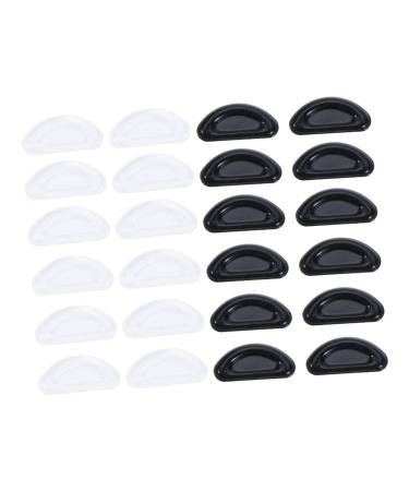 Iwowhero 12 sets of self-adhesive nose pads made of silicone repair set for sunglasses glasses nose pads anti-nose protection for glasses Schnapps glasses anti-nose pads slippery suite