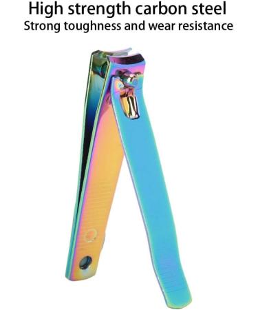 Plated Nail Clipper Carbon Steel Gradient Color Fashionable Nail Trimmer Cutter Manicure Pedicure Tool Large Nail Clipper - Buy Online on GoSupps.com