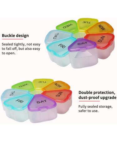 Weekly Pill Organizer - 7 Day Medicine Holder & Travel Case | Colorful 1PCS - International Shipping Available - Buy Online on GoSupps.com
