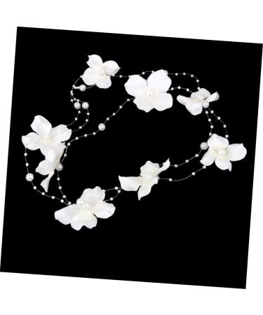 LALAFINA Wedding Hair Accessories Bride Hair Clip Bridal Hair Clips Bridal Hair Pin Faux Pearl Hair Accessories Hair Ribbons Pearl Fabric Headband Bridal Hair Accessory Korean Petals White - Buy Online on GoSupps.com
