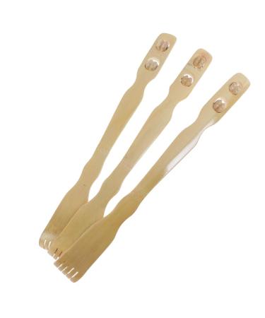 Fadacai 3 pieces bamboo back back scratch with long handle scratching aid scraper on the back traditional massage relaxing for relieve itching