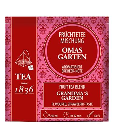 Teemando Lot de 2 sachets de th aromatis s pour grand-m re ou jardin 50 sachets pyramidaux dans un sachet de 4 g 2 x 50 sachets
