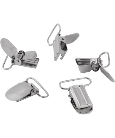 High-Quality Silver Metal Pacifier Clips & Trousers - 25mm Pacifier Holder & Toy Holder Clips - Buy Online on GoSupps.com