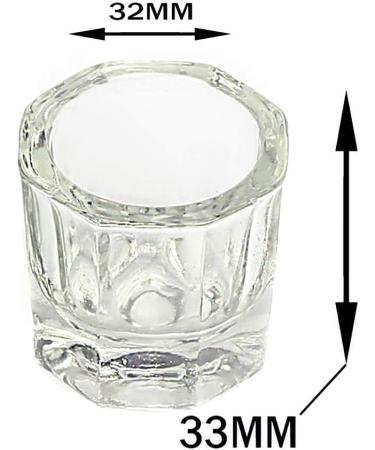 Buy Dappen Glass/Dappen Dish - 2 Clear Nail Art Cups for Liquid & Powder | Beauty Accessories for Professionals - Buy Online on GoSupps.com