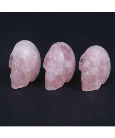 Natural Crystal Rough 1PC Natural Rose Quartz Crystal Skull Taxidermy Reiki Statue Pink Stones - Buy Online on GoSupps.com
