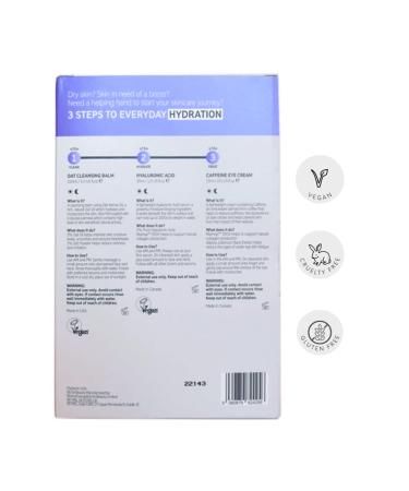 The INKEY List Hydration Heroes Set: Oat Cleansing Balm, Hyaluronic Acid Serum, Caffeine Eye Cream - Buy Online on GoSupps.com