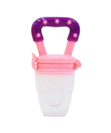 Baby Fruit Sucker Pacifier Carolui Fresh Food Fruit and Vegetable Feeder Baby Teether Teething Pacifier (Pink 33 x 44mm)
