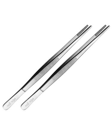 May - Set - 2X terrarium tweezers 20 cm long - feeding tweezers - feeding tongs - terrarium tweezers - straight design - stainless steel