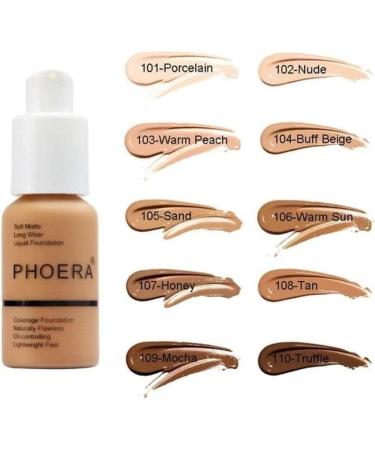 Oil Control Matte Foundation 30ml - Full Coverage Long Lasting Makeup for Women & Girls - Smooth Finish Concealer - 101 Porcelain 30.00 ml - Buy Online on GoSupps.com
