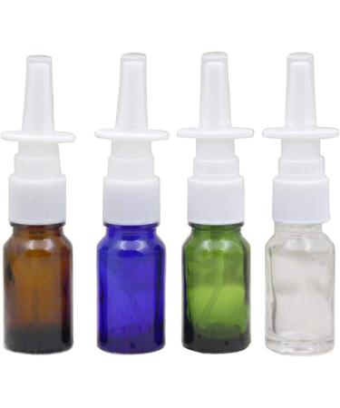 6PCS Green Glass Nasal Spray Bottles - Refillable Fine Mist Sprayers for Saline Perfume & Essential Oils (10ml/0.34oz) - Ideal for Travel & DIY - Buy Online on GoSupps.com