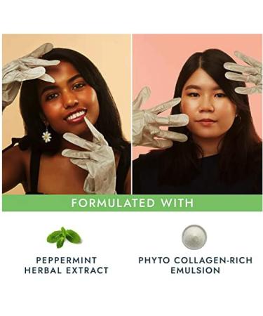VOESH Collagen Gloves - Vegan Moisturizing Hand Masks | Hydrating Spa Manicure Gloves with Peppermint Oil | 3-Pack Dry Hand Treatment - Buy Online on GoSupps.com