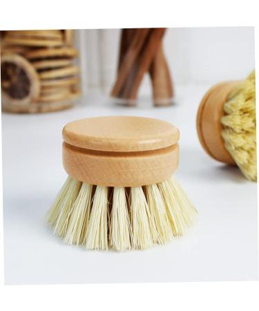 Bamboo Wok Brush Bamboo Dish Brush Bamboo Wok Cleaning Brush Bamboo Scrub Brush Eco-Friendly Dish Brush Replacement Heads - 5 Pieces Natural Sisal Hemp and Beech Wood Scrubbing Brushes - Buy Online on GoSupps.com