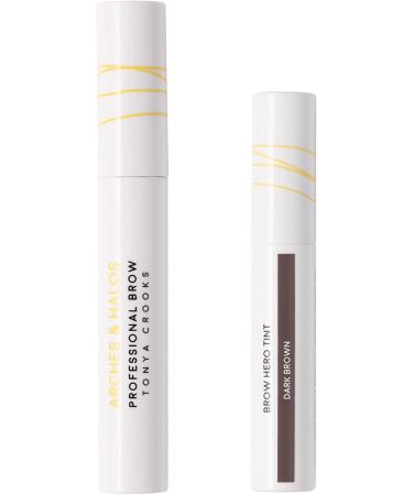 Arches & Halos Arches & Halos Brow Hero Tint Kit - Dark Brown - Semi-Permanent Tinting Kit for Perfectly Natural Shaded Brows - Includes Clear Gel Tint and Brow Shaper Brush - Temporary 72-Hour Pigment - 3 pcs - Buy Online on GoSupps.com