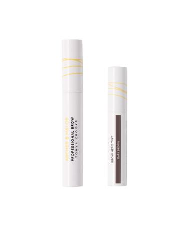 Arches & Halos Arches & Halos Brow Hero Tint Kit - Dark Brown - Semi-Permanent Tinting Kit for Perfectly Natural Shaded Brows - Includes Clear Gel Tint and Brow Shaper Brush - Temporary 72-Hour Pigment - 3 pcs