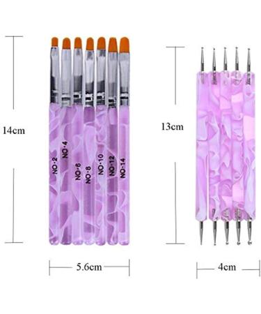 Mautacly 7Pcs Acrylic Nail Art Pen Tips UV Painting Brush with Drill Pen and Brush - Buy Online on GoSupps.com