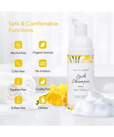 Eyelash Extension Cleaning Brush 60ml - Oil & Dust Removal for Salon & Home Use | Freesia Scent - Buy Online on GoSupps.com