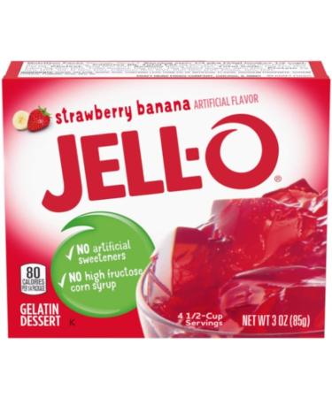 Jell-O Gelatin Powder | Pick N Mix | Create Custom Jelly Combo with 5 Available Flavours - Banana Cream Watermelon Strawberry Banana Peach and Mango | American Jelly | Pack of 4 85 g (Pack of 4) - Buy Online on GoSupps.com