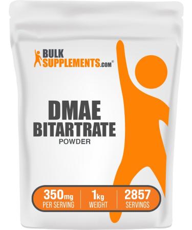 BulkSupplements.com DMAE Bitartrate Powder - Dimethylaminoethanol Bitartrate DMAE Supplement - Unflavored & Gluten Free 350mg per Serving 1kg (2.2 lbs) (Pack of 1) 2.2 Pound (Pack of 1)