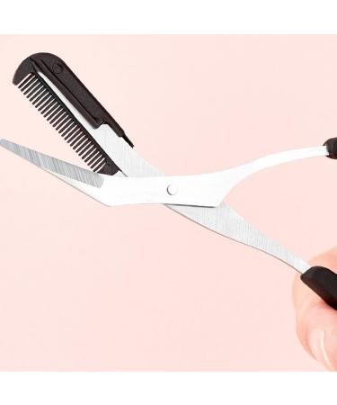 Professional Eyebrow Scissors Eyebrow Trimmer Eyebrow Remover Shaping Cut Comb Eyebrow Shaving Scissors Comb Hair Remover Beauty Tool with Non Slip Finger Grips for Men Women - Buy Online on GoSupps.com
