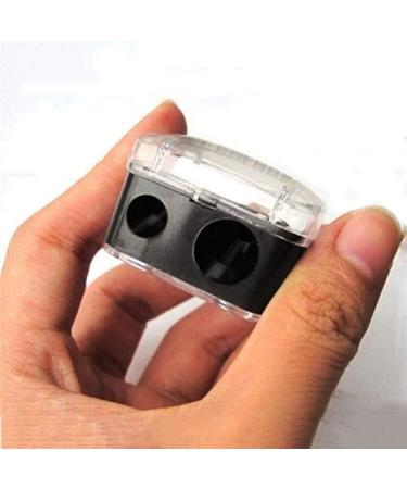 Lankater Eyebrow Eyeliner Sharpener 2 Holes Double Sharpener Eye Makeup Sharpener