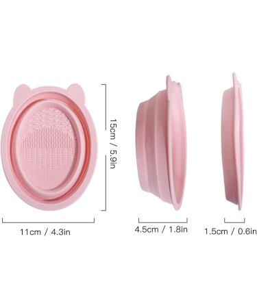 Foldable Brush Cleaner Silicone Resilient Cleaning Scrubber Bowl for Makeup Brushes Powder Puffs and Sponges with Textured Surface Soft and Gentle Compact and Portable Easy - Buy Online on GoSupps.com