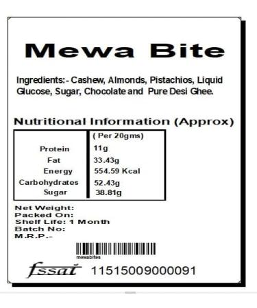 Jaiccha Ghasitaram Christmas Gifts MEWA Bites in Designer Box 18 pcs Mewa Bites in Designer Box 18 pcs Cap - Buy Online on GoSupps.com