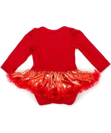 FYMNSI Baby Girls 1st Christmas Outfit Set | Newborn Princess Tutu Romper Dress with Accessories | 0-3 Months | Red - Buy Online on GoSupps.com