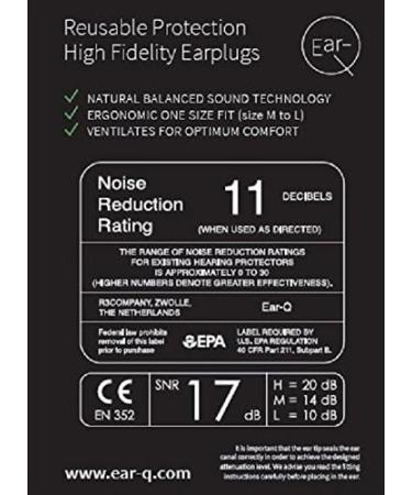 EAR-Q High Fidelity Earplugs for Musicians & Concerts | Best Noise Reduction | Shop Internationally - Buy Online on GoSupps.com