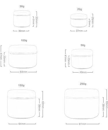 empty jars with lids cosmetic jar B0CL9KHDNF5 PC 150ml White Empty Plastic Cosmetic Jars with Screw Lid with Silver Ribbon 150g Small Storage Pot Containers for Homemade Salve  5X Spatula (Color : B - Buy Online on GoSupps.com