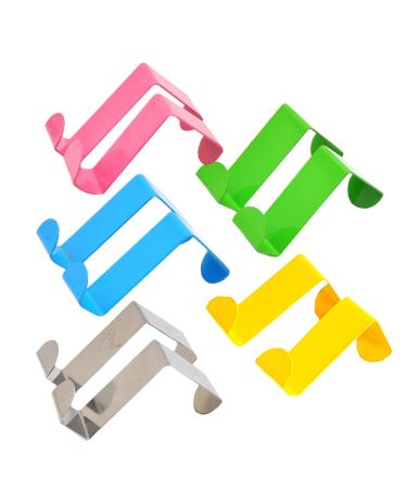 STOBAZA 10pcs Stainless Steel Hook Behind The Door Cabinet Hooks Wall Rack Seamless Storage Hooks Metal Door 6*3.8*1.6cm As Shown