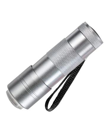 Mini nail polish flashlight nail polish dryer flashlight gel nail light led nail curing lamp nail art stamp polish print quick dry lamp for home and salon use silver silver