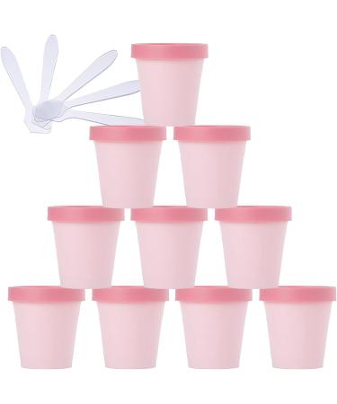 empty jars with lids cosmetic jar B0CL9KMD8Z20 PC 100ml Pink Mask Mixing Bowl Empty 100g Plastic Storage Jars with Inner Liner for Storage Body Hand Face Cream Lotion Gel 5X Spatula (Color : Roze S