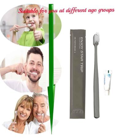 20Pcs Individually Wrapped Disposable Toothbrushes with Toothpaste - Travel & Hotel Guest Kits - Grey Hygienic and Convenient - Buy Online on GoSupps.com