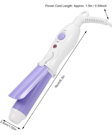 Mini Bang Curling Irons for Kids - Ceramic Tourmaline Curling Wand | EU Purple - Perfect Heat Hair Wave Curler - Buy Online on GoSupps.com