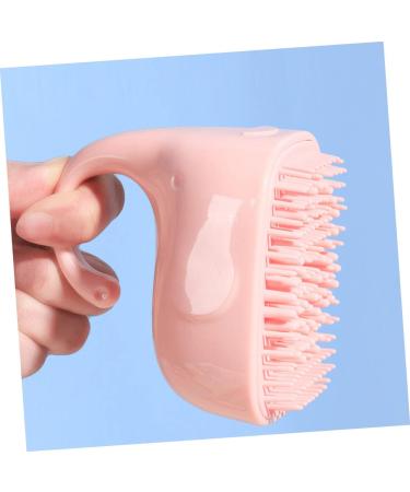 Toyvian Silicone Shampoo Brush - Infant Scalp Massager & Hair Cleaner - ABS Pink Baby Hairbrush - Buy Online on GoSupps.com
