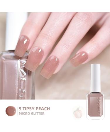 KADS Nail Polish Set - 5 Trendy Glitter Colors 24K Golden Color elegant - Buy Online on GoSupps.com