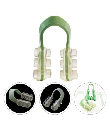 Beatifufu 1 Set Nose Clip Set Nose Bridge Straightener Night Nose Clips Sleeping Nose Clip Nose Nasal Stopper Clips Nariz U-type Nasal Woman Nose Clips U-type Nose Clips 5.3x3.8cm Green