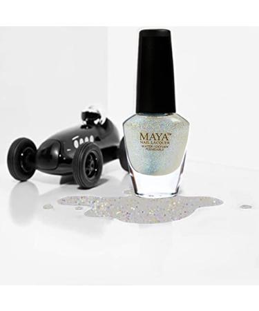 MAYA Cosmetics Halal Glitter Nail Polish | Quick Dry Vegan & Cruelty Free Oxygen Permeable Non-Toxic Top Coat - Buy Online on GoSupps.com