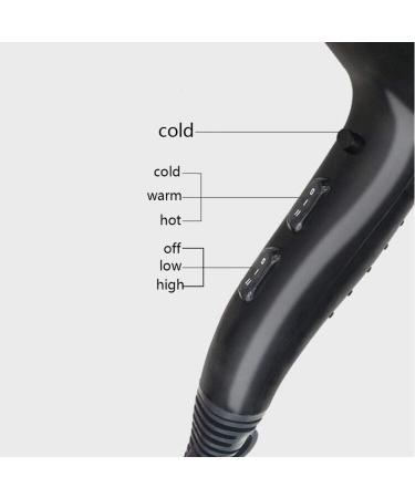 Hairdryer Professional Ionic Hair Dryer Salon Fast Blow Dryers 3 Heat 2 Speed Settings Hair Dryer with Nozzle - Buy Online on GoSupps.com