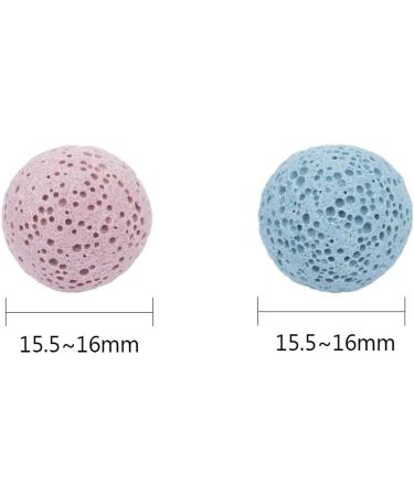Nbeads 10pcs Natural Lava Perfume Pearls | No Hole Colored Lava Stones for Essential Oils & Harmony Ball Necklaces - Uncrapped 15.5-16mm - Buy Online on GoSupps.com