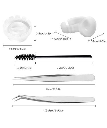 Yucool Eyelash Extension Tool Set - Precision Tweezers Cup Rings Holder & Brushes | International Shipping - Buy Online on GoSupps.com