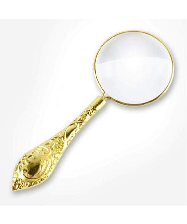 European Delicate Pattern Handle Retro Glass Lens High-Grade Embossed Handle Reading Magnifying Glass for The Elderly Scholars Students Gifts Collection Small Gift - Buy Online on GoSupps.com