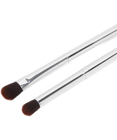 Makeup Brush Double Ended Eyeshadow Brush Soft Hair Silver Safe 2pcs for Travel for Women - Buy Online on GoSupps.com
