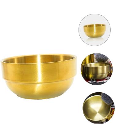 Coophya Foam Dishwasher Bart Soap Cream Bowl Essential Oil Foam Shell Face Cleaning Cup & Hairdressing Accessories Stainless Steel Golden 9x9x4.9cm - Buy Online on GoSupps.com