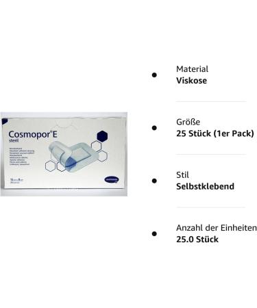 Hartmann Cosmopor E Dressing - Large Wound Plaster 15cm x 8cm | 25 Pieces - International Shipping Available - Buy Online on GoSupps.com