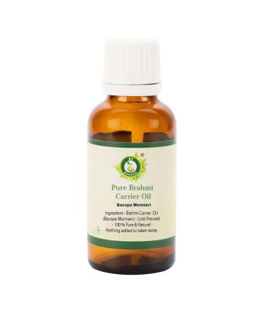 R V Essential Pure Brahmi Oil 30ml (1.01oz)- Bacopa Monnieri (100% Pure and Natural Rare Herb Series)