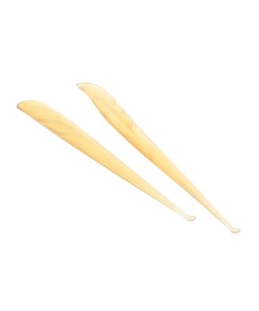 Healeved Croissant Ear Pick Ear Cleaner Tool Travel Ear Plugs Household Tools 2 Pcs Ear Wax Picker Earwax Digger Ear Cleaning Swab Earwax Cleaning Tool Shofar Ear Wax Picker Shofar Ear Pick Light Yellow 11.5x1.2x0.3cm