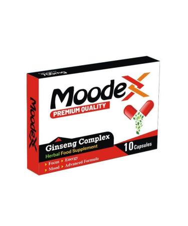 MoodeX Red-New Stronger for Longer Formula for Men - Ultra Strong Performance Enhancing Pills Stamina Endurance Booster RED Supplement Pills for Men - 10 Ginseng Capsules 700MG